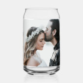 写真エレガント書黒婚式パーティー ガラス缶 (裏面)