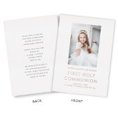 写真エレガント最初の通信金ゴールド 箔招待状