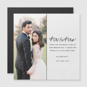 写真エレガント氏の結婚サンキューカード