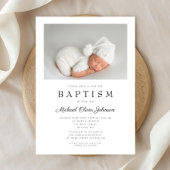 写真エレガント洗礼の台本 招待状