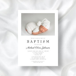 写真エレガント洗礼の台本 招待状