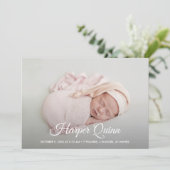 写真エレガント生まれたばかりのコラージュ誕生 案内状 (スタンド正面)