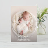 写真エレガント生まれたばかりのコラージュ誕生 案内状 (スタンド正面)