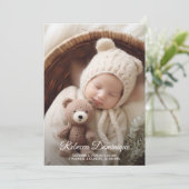 写真エレガント生まれたばかりのコラージュ誕生 案内状 (スタンド正面)