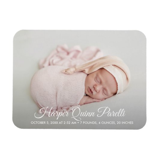 写真エレガント生まれたばかりの生発表 マグネット (横)