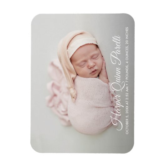写真エレガント生まれたばかりの生発表 マグネット (縦)