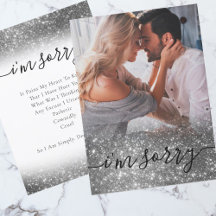 写真エレガント申し訳ない謝罪カード