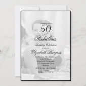 写真エレガント白黒50と素晴らしい 招待状 (正面)