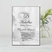 写真エレガント白黒50と素晴らしい 招待状 (スタンド正面)