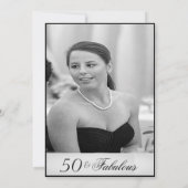 写真エレガント白黒50と素晴らしい 招待状 (裏面)