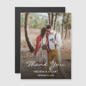 写真エレガント磁気カー結婚ドありがとう (正面/裏面)