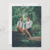 写真エレガント私設式結婚の 案内状 (裏面)