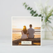 写真エレガント素朴付き結婚式招待状 招待状 (スタンド正面)