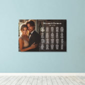 写真エレガント結婚座席表モダン キャンバスプリント (インサイチュ (ウッドフロア))