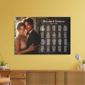 写真エレガント結婚座席表モダン キャンバスプリント (インサイチュ (リビング))