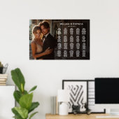 写真エレガント結婚座席表モダン ポスター (ホームオフィス)