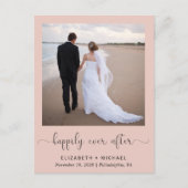写真エレガント結婚式の披露宴の後ずっと幸せに インビテーションポストカード (正面)