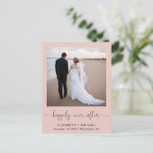 写真エレガント結婚式の披露宴の後ずっと幸せに インビテーションポストカード (スタンド正面)