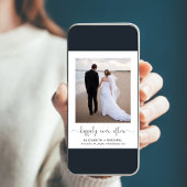 写真エレガント結婚式の披露宴の後ずっと幸せに 招待状