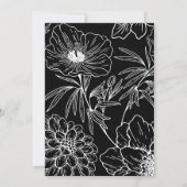 写真エレガント結婚式の日付の保存 招待状 (裏面)