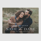 写真エレガント結婚式の日付の磁気カードを保存 (正面)