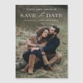 写真エレガント結婚式の日付の磁気カードを保存 (正面)