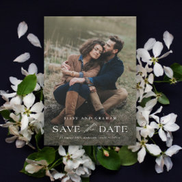 写真エレガント結婚式の日付の磁気カードを保存