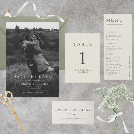 写真エレガント結婚式日付の保存 セーブザデート