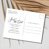 写真エレガント結婚式日付の保存 案内ポストカード