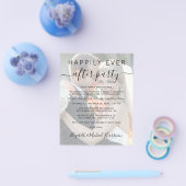 写真エレガント結婚披露宴招待状予算 チラシ (シングル)