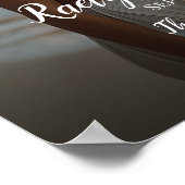 写真エレガント結婚歓迎サインモダンスクリプト ポスター (角)