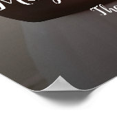 写真エレガント結婚歓迎サインモダンスクリプト ポスター (角)