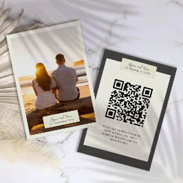 写真エレガント結婚素朴付きエンクロージャカード エンクロージャーカード