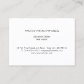 写真エレガント美しいサロン毛髪紹介カード 紹介カード (裏面)