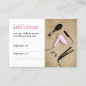 写真エレガント美しいサロン毛髪紹介カード 紹介カード (正面)