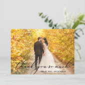 写真エレガント美しい書結婚道 サンキューカード (スタンド正面)