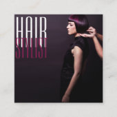 写真エレガント美容院美容院美しいサロン スクエア名刺 (正面)