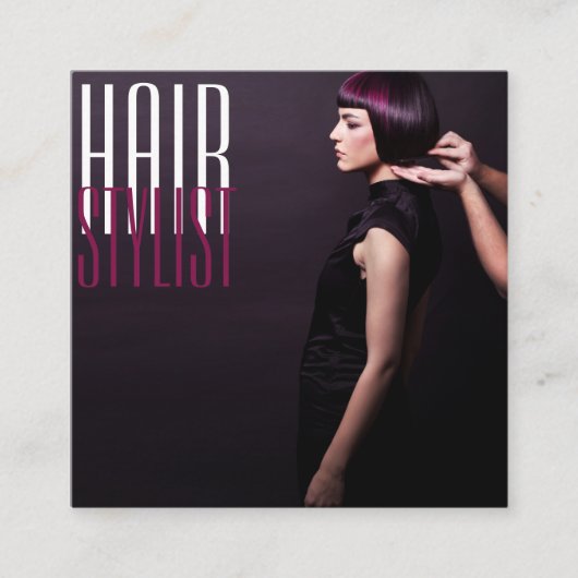 写真エレガント美容院美容院美しいサロン スクエア名刺 (正面)