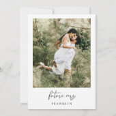 写真エレガント花びら&プロセッコブライダルシャワー 招待状 (裏面)