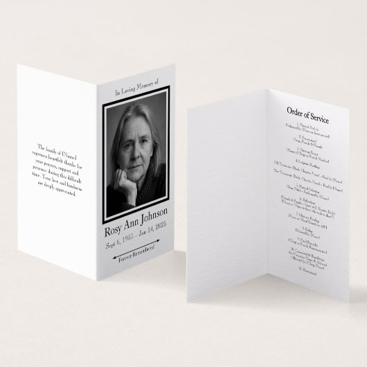 写真エレガント葬儀プログラム (内部&外部)