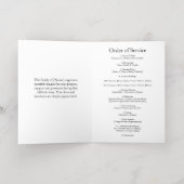 写真エレガント葬儀プログラム 箔グリーティングカード (内側レイダウン)