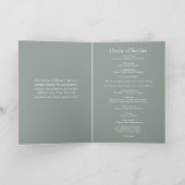 写真エレガント葬儀プログラム 箔グリーティングカード (内側レイダウン)