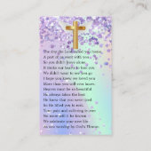 写真エレガント葬儀祈りの言葉カード 名刺 (裏面)