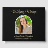 写真エレガント記念または葬式のゲストブック ゲストブック (正面)