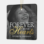 写真エレガント記念クリスマス セラミックオーナメント (左)