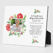 写真エレガント記念生命バラお祝い フォトプラーク (側面)