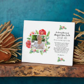 写真エレガント記念生命バラお祝い フォトプラーク (側面)