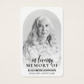 写真エレガント記念祈りの言葉カード (正面)