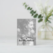 写真エレガント記念祈りの言葉 名刺 (スタンド正面)