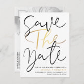 写真エレガント誓の更新日付の保存 案内ポストカード (正面/裏面)